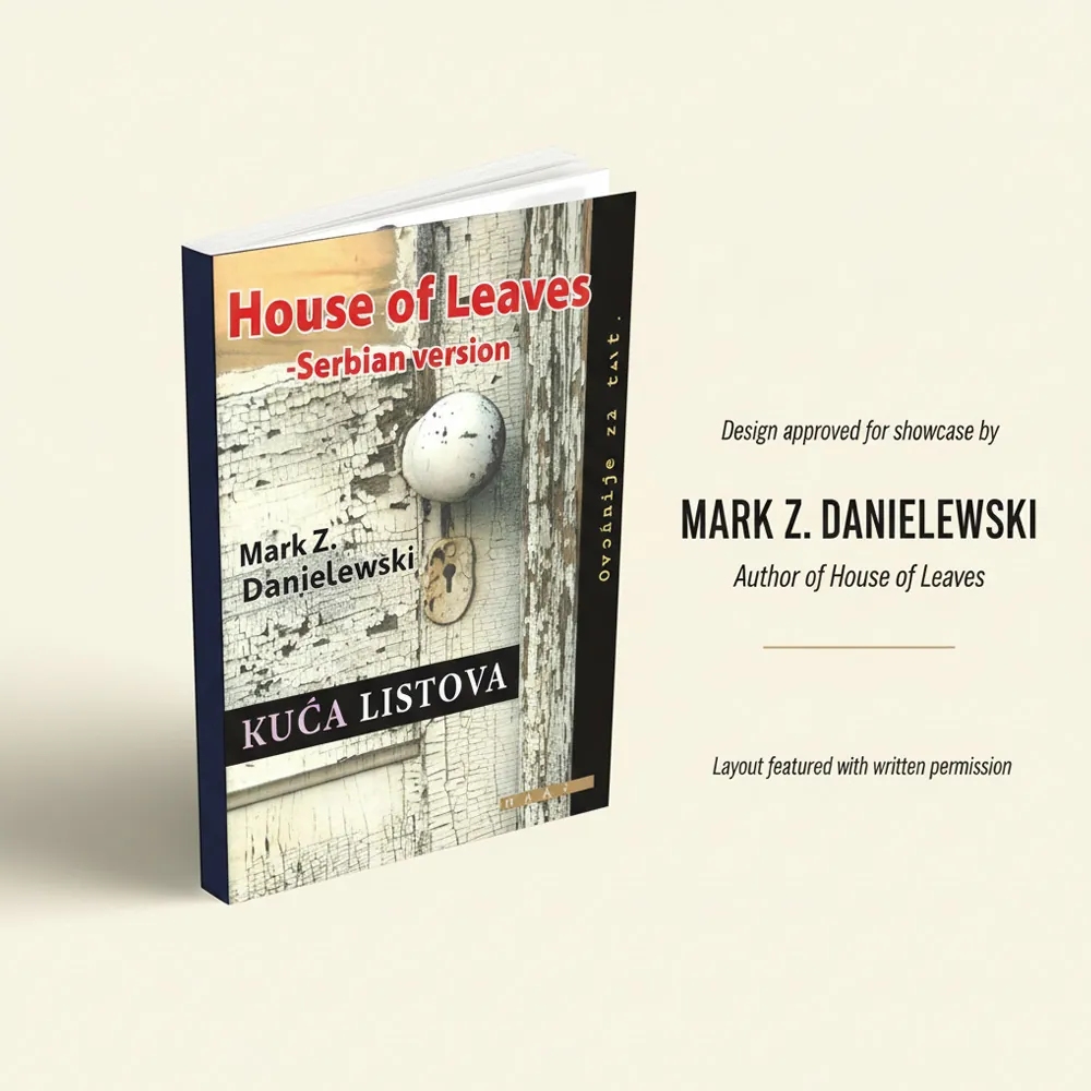 Book cover design – House of Leaves by Mark Z. Danielewski — TAMIGO