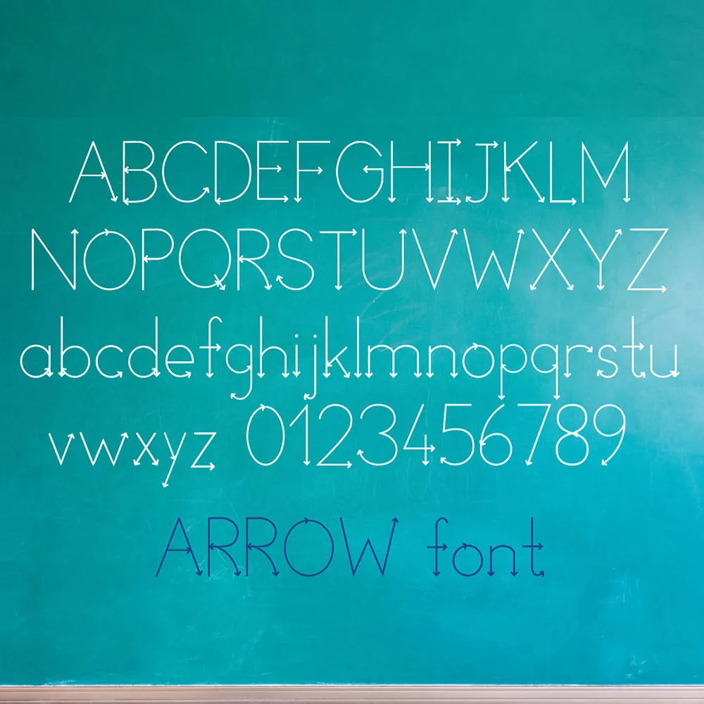 Custom font design – Arrow Font by Goran Skakic — TAMIGO